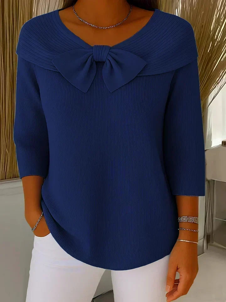 Tivella™ | Pullover mit Knoten und Rundhals