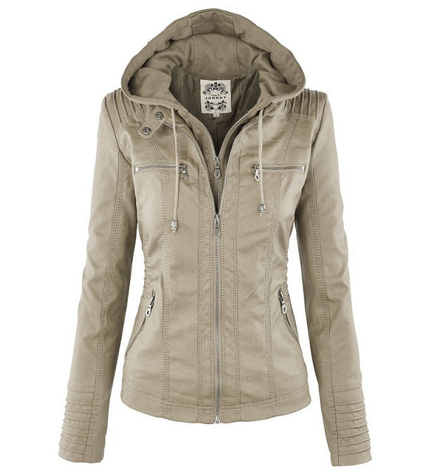 Monica | Leder-Look Bikerjacke