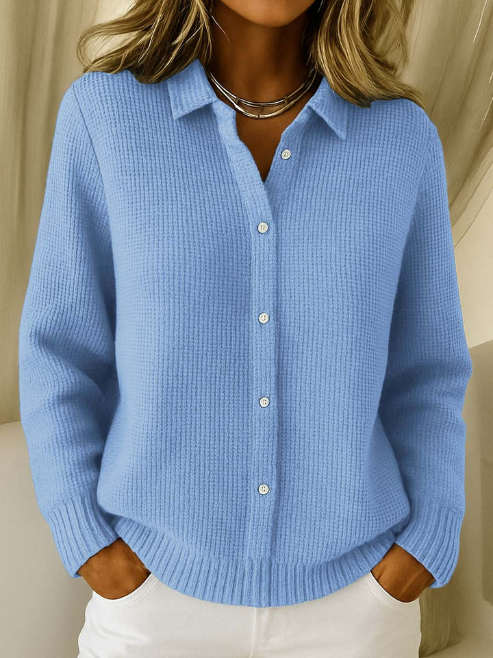 Camille™ | Strukturierter Knopf-Cardigan aus Strick