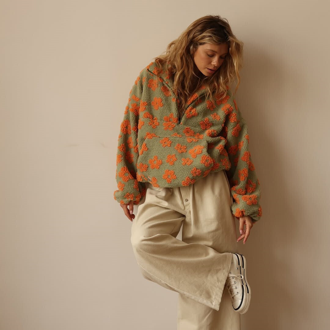 ELODIE - Floral Sweatshirt aus weichem Fleece