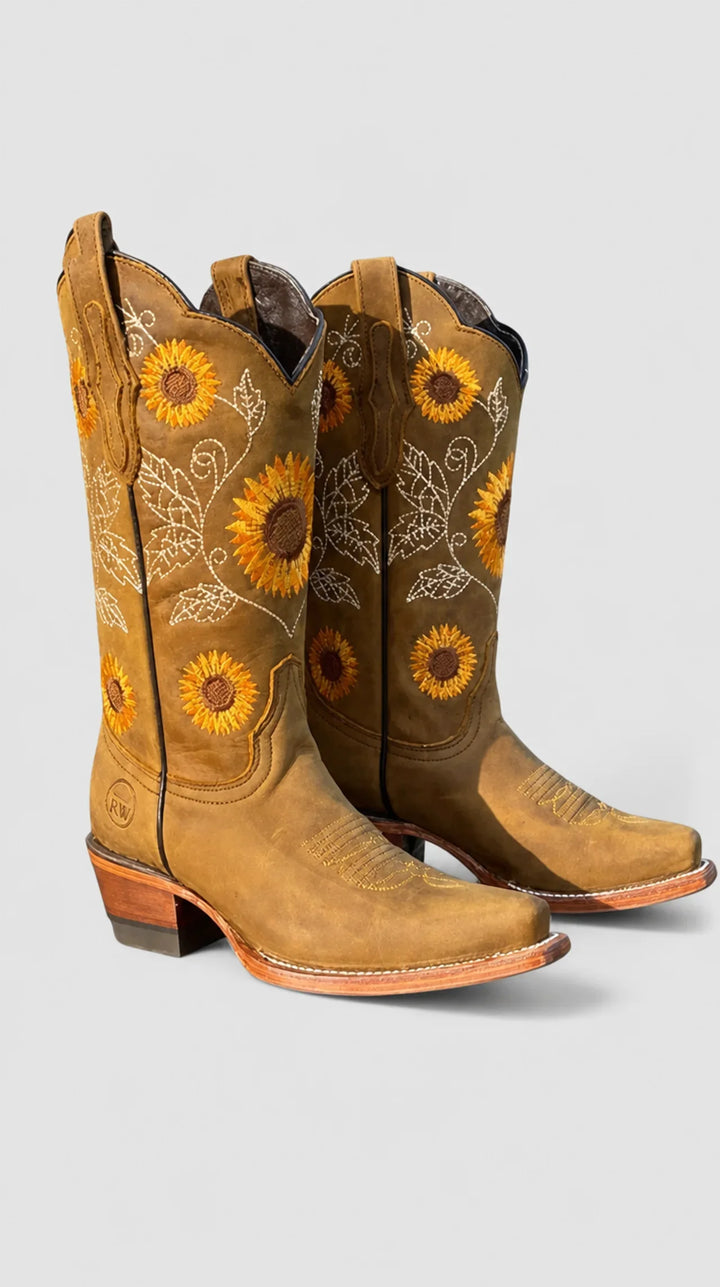Savannah | Westernstiefel mit floraler Stickerei