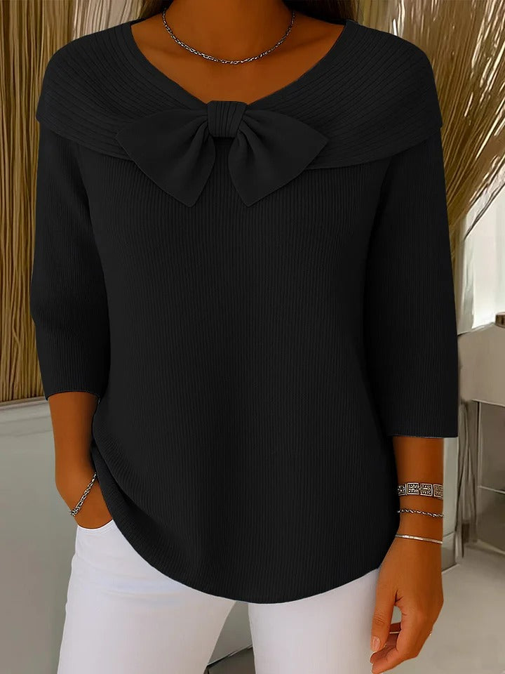 Tivella™ | Pullover mit Knoten und Rundhals