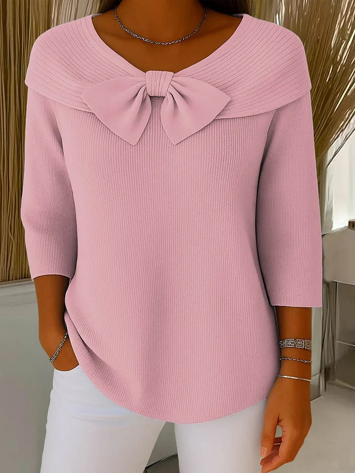 Tivella™ | Pullover mit Knoten und Rundhals