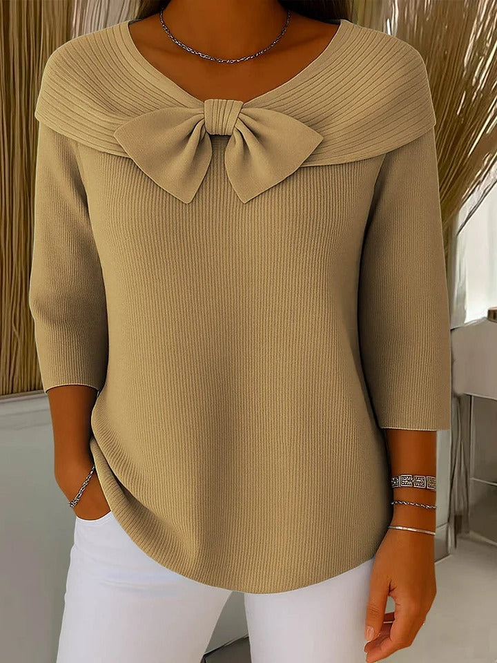 Tivella™ | Pullover mit Knoten und Rundhals