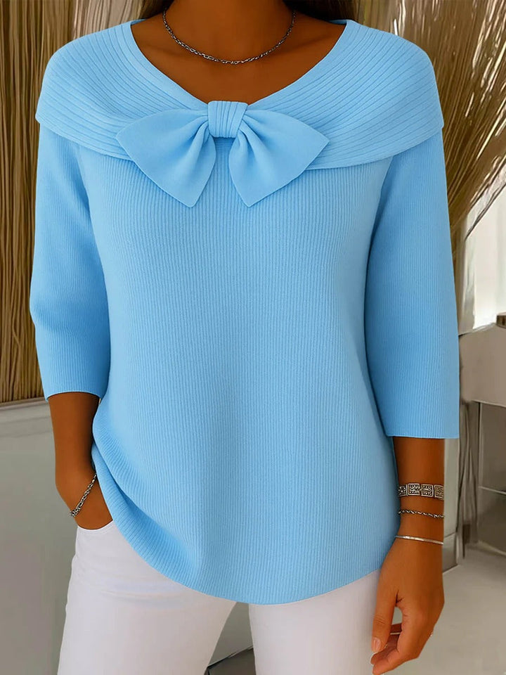Tivella™ | Pullover mit Knoten und Rundhals